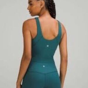 Lululemon Align Ribbed Green Jasper Crop Tank Top Size 4